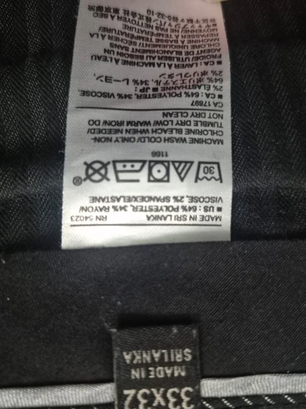 Banana Republic Slim Fit Dress Pants Men's 33x32 Grey Flat Front